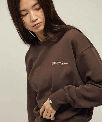 MA 基礎款標誌刺繡圓領衛衣 女款