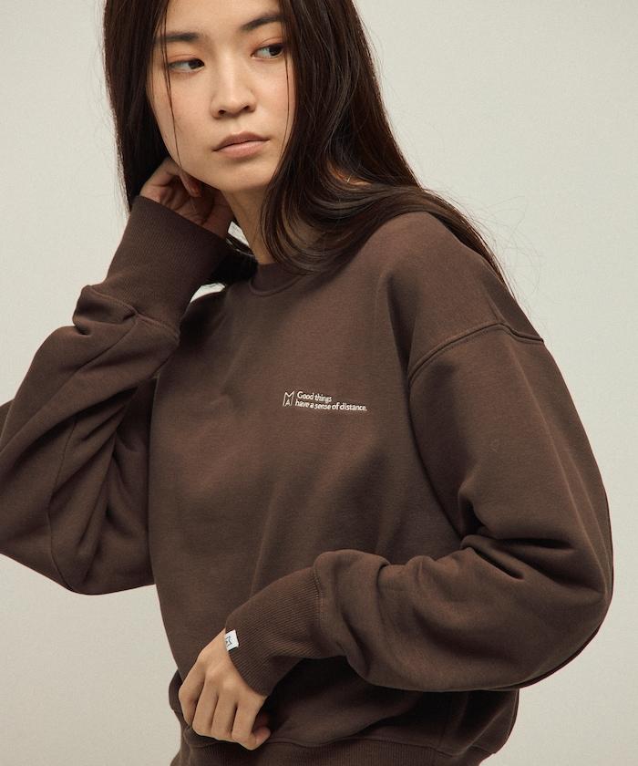 MA 基礎款標誌刺繡圓領衛衣 女款