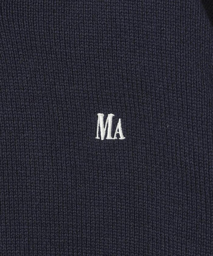MA 單點logo刺繡V領針織衫