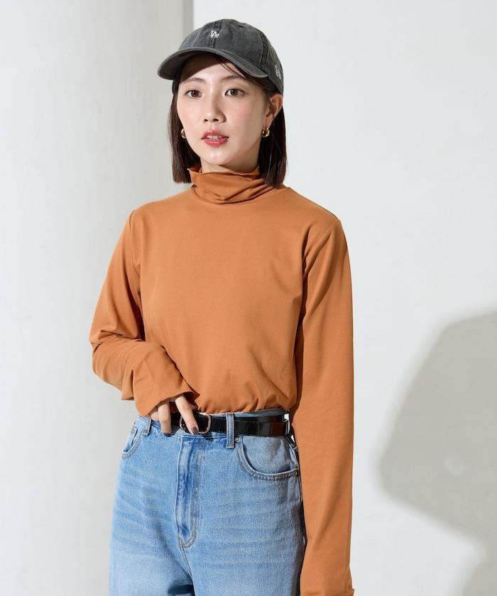 棉花糖觸感高領長袖上衣