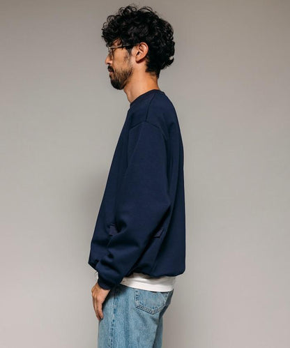 側邊口袋抽繩連帽圓領衛衣