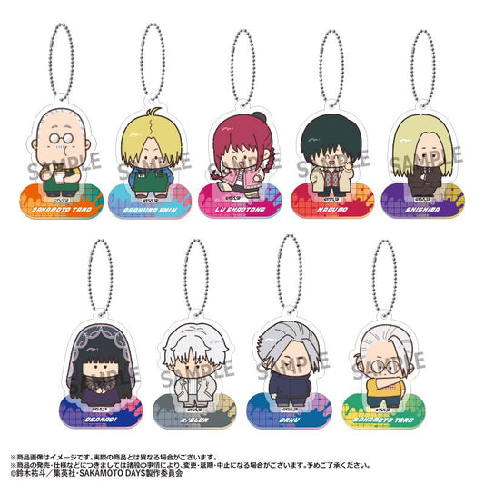 SAKAMOTO DAYS 迷你復古帶支架亞克力鑰匙扣 【BOX/9個裝】