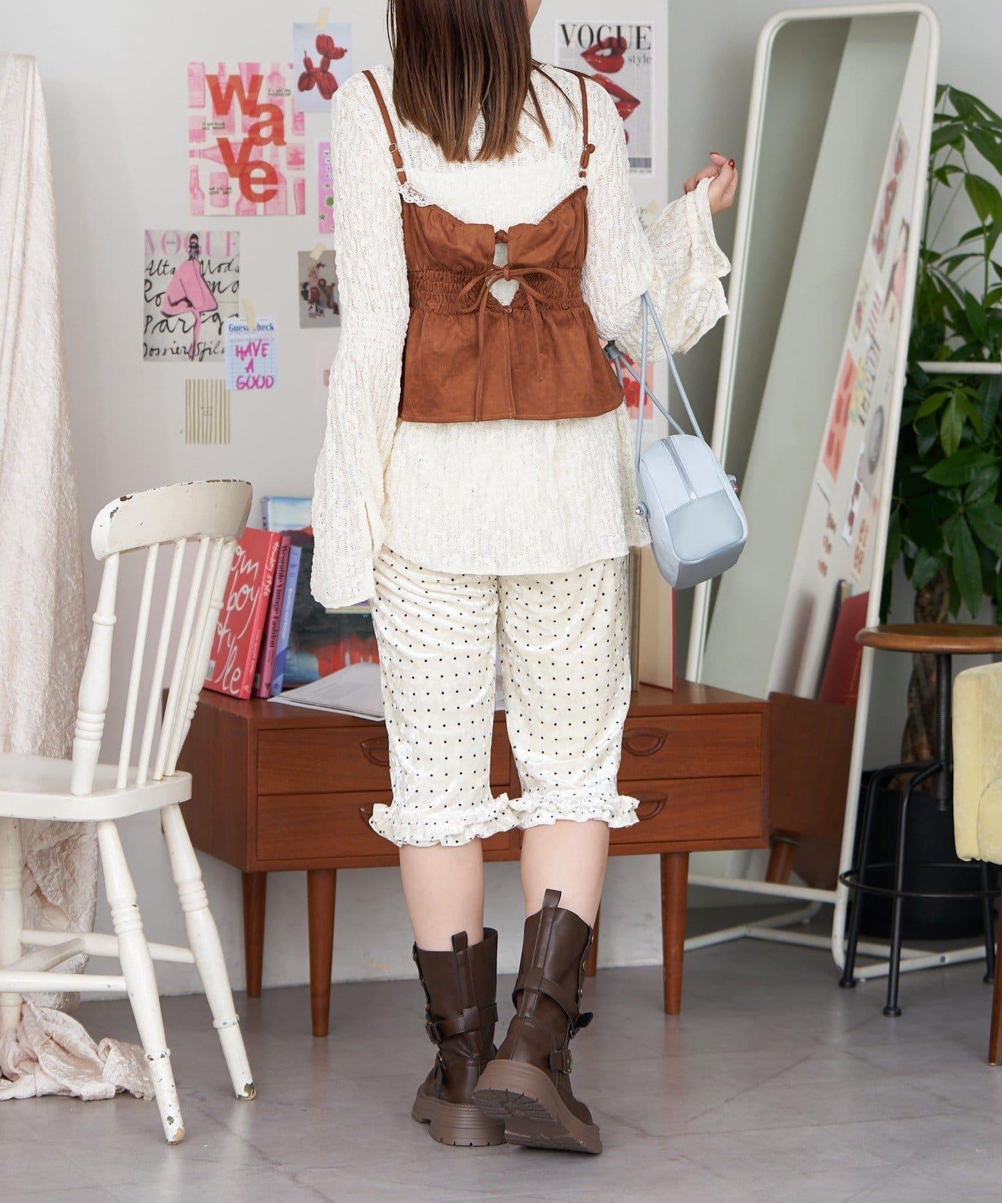 【neutral】2尺碼可選/下襬荷葉邊喇叭褲