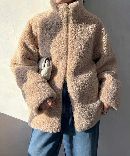 【インフルエンサーOKOCHI企畫】羊羔絨短夾克