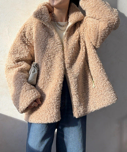 【インフルエンサーOKOCHI企畫】羊羔絨短夾克