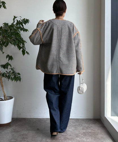 【インフルエンサー SAKURA企畫】格紋中長款外套