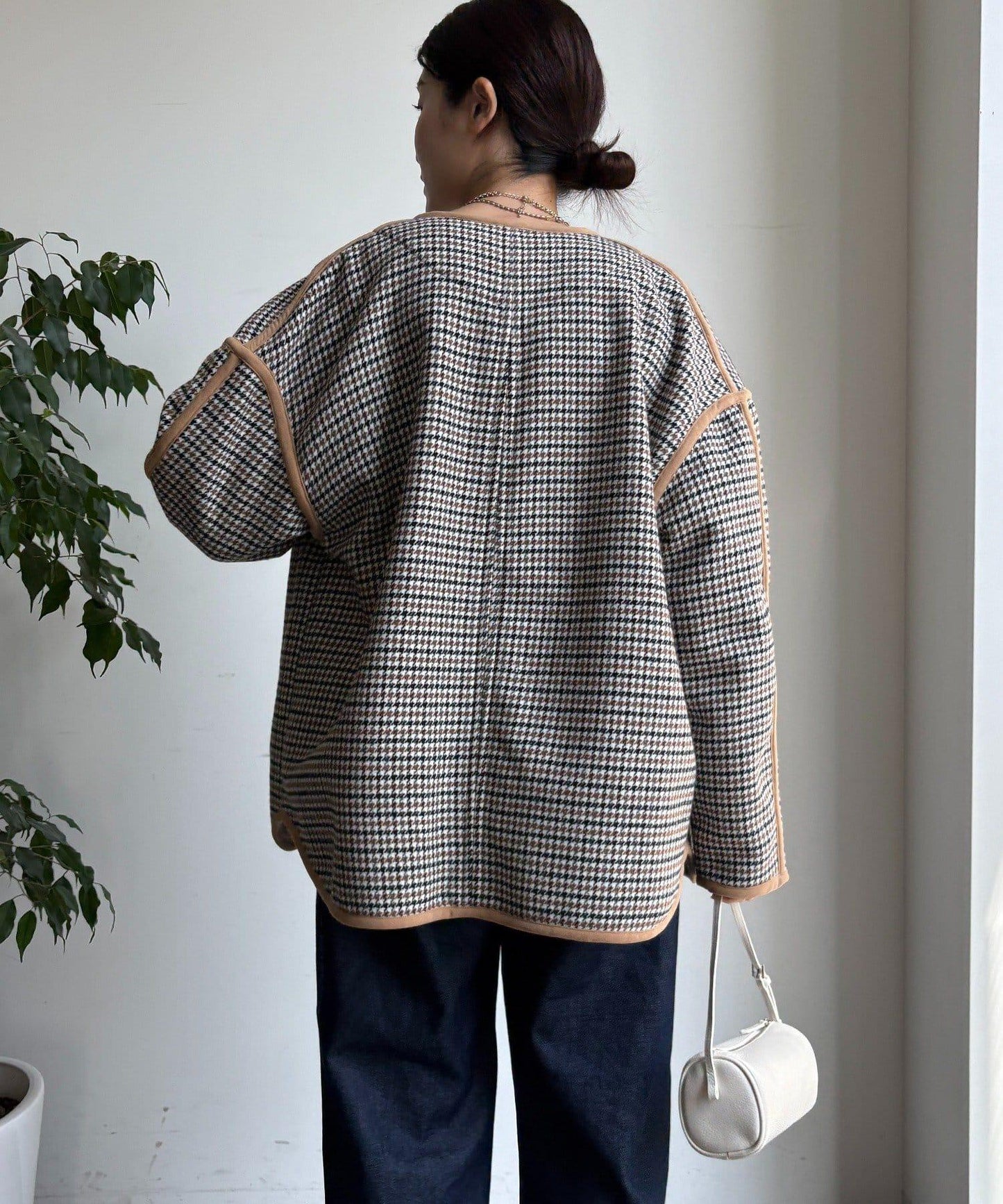 【インフルエンサー SAKURA企畫】格紋中長款外套