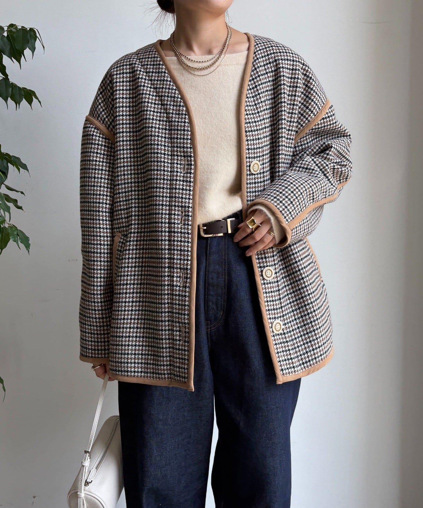 【インフルエンサー SAKURA企畫】格紋中長款外套