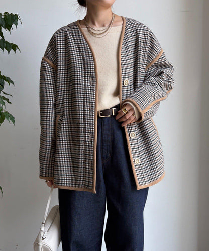 【インフルエンサー SAKURA企畫】格紋中長款外套