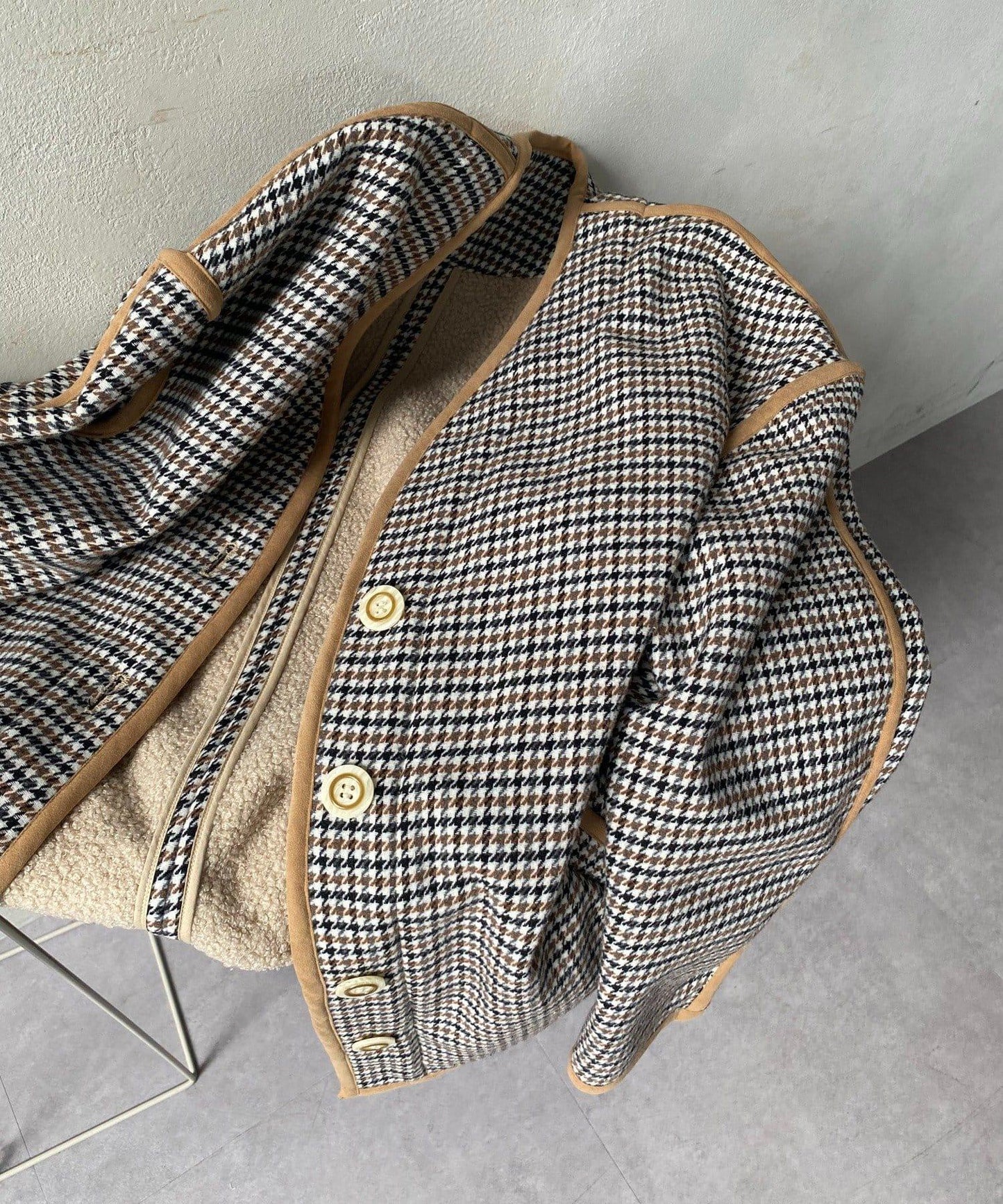 【インフルエンサー SAKURA企畫】格紋中長款外套