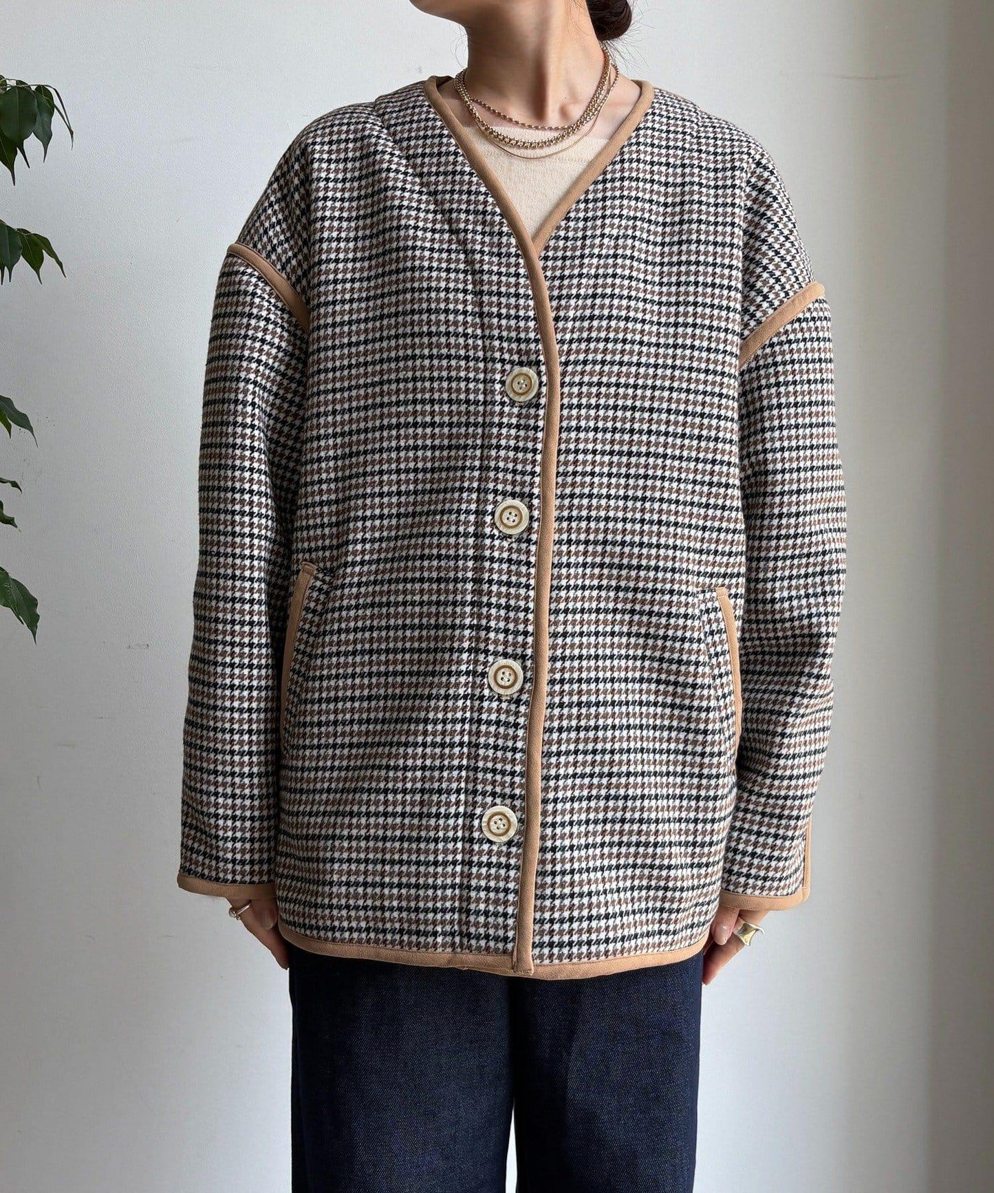 【インフルエンサー SAKURA企畫】格紋中長款外套