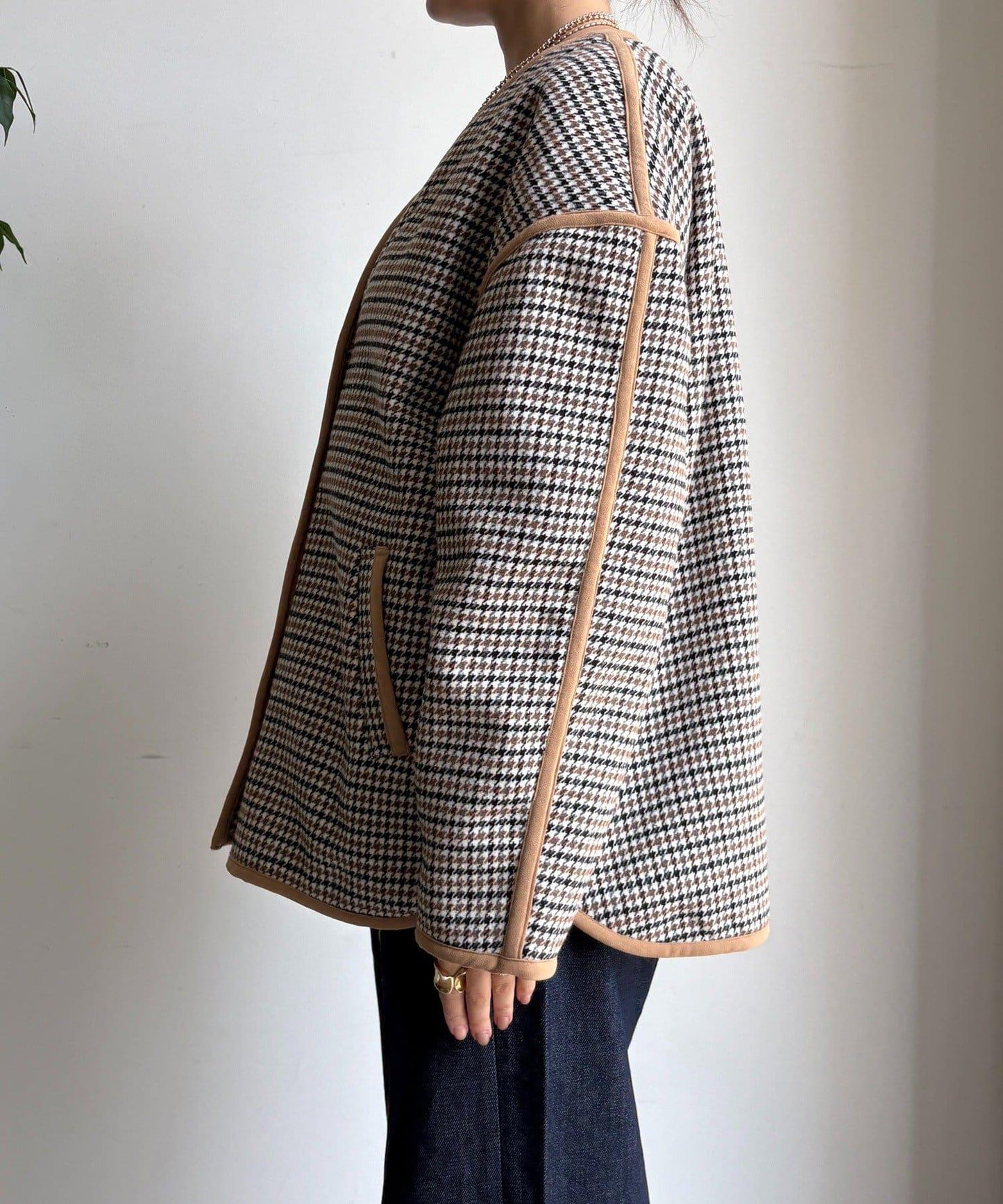 【インフルエンサー SAKURA企畫】格紋中長款外套