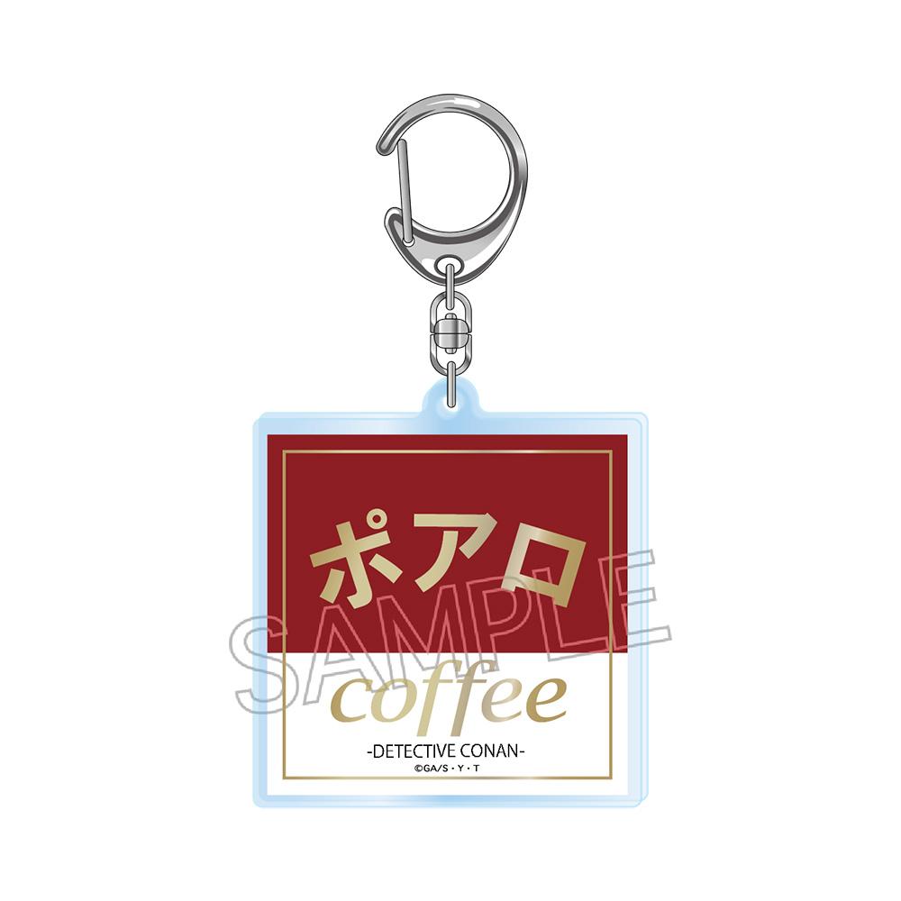 《名偵探柯南》_吃茶波洛系列 燙金亞克力鑰匙扣 招牌標誌