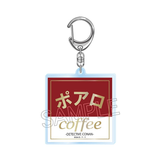 《名偵探柯南》_吃茶波洛系列 燙金亞克力鑰匙扣 招牌標誌
