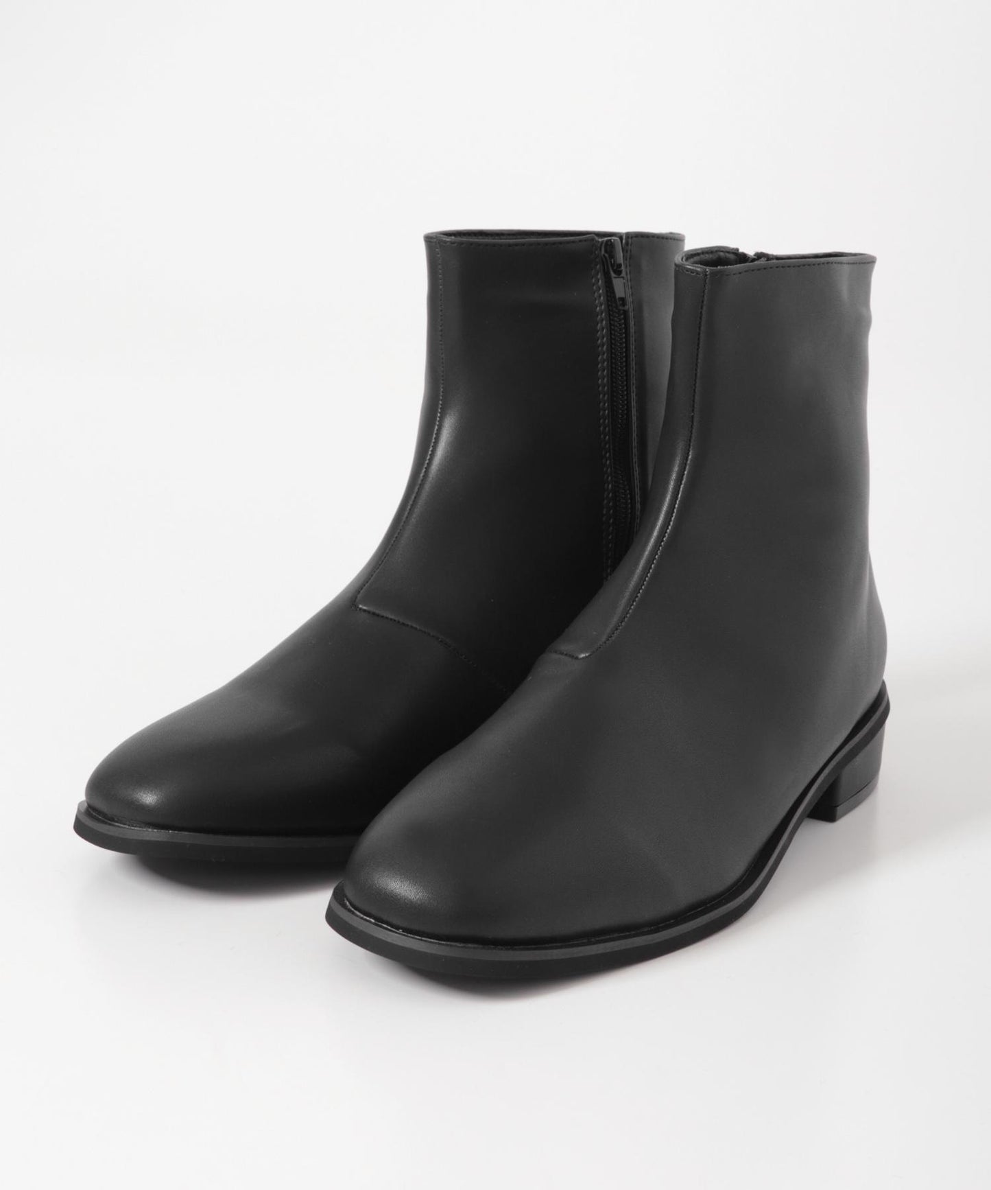 方頭側拉鍊樂福靴