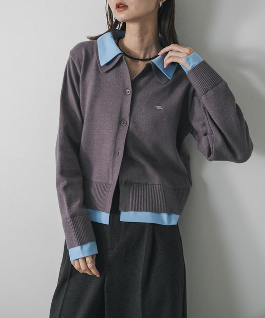 襯衫拼接針織開衫