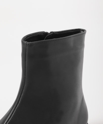 方頭側拉鍊樂福靴