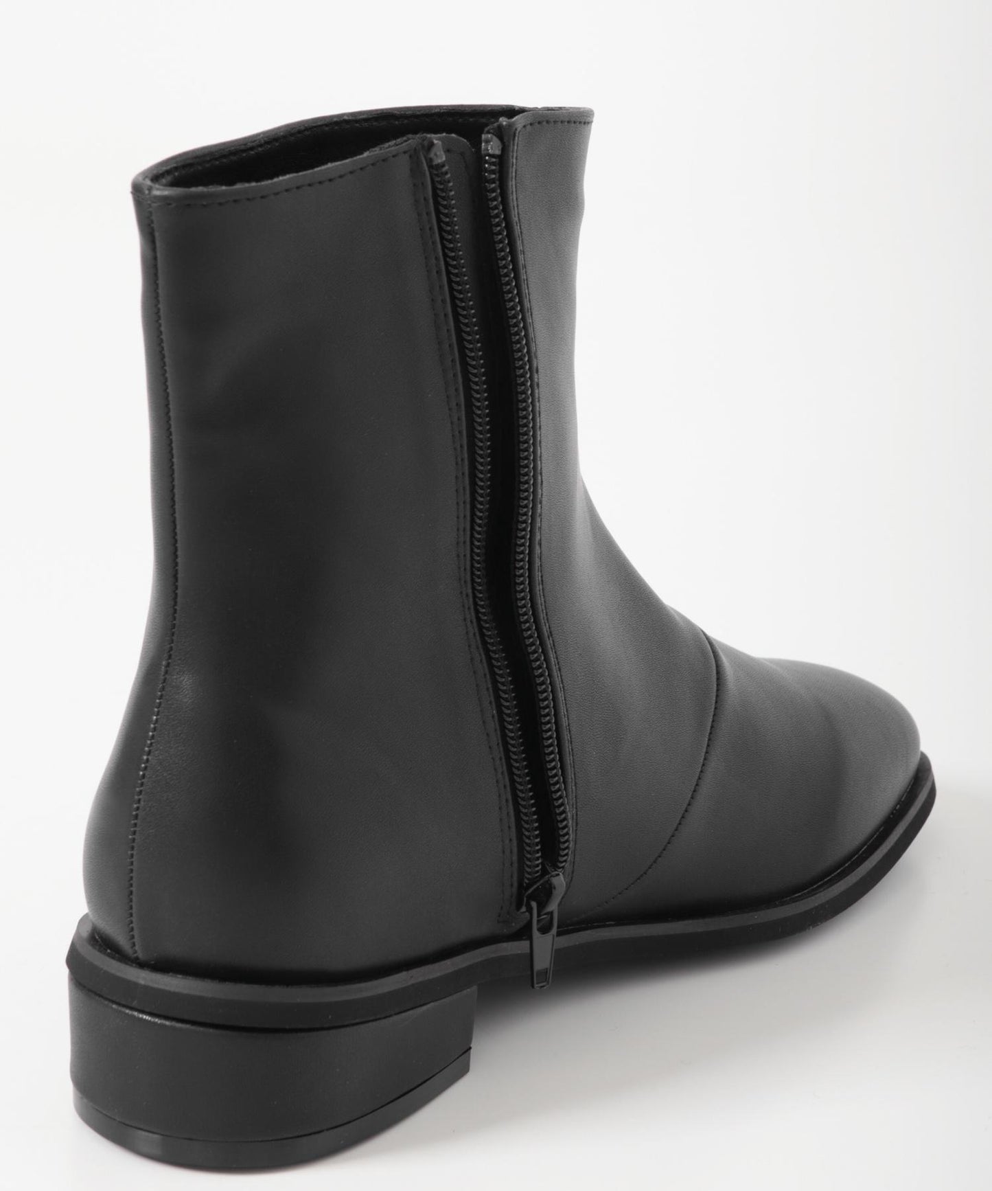 方頭側拉鍊樂福靴