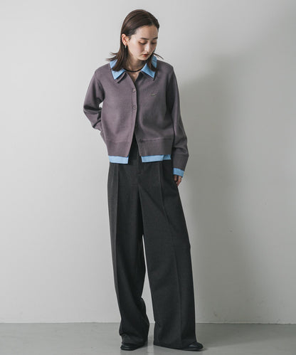 襯衫拼接針織開衫