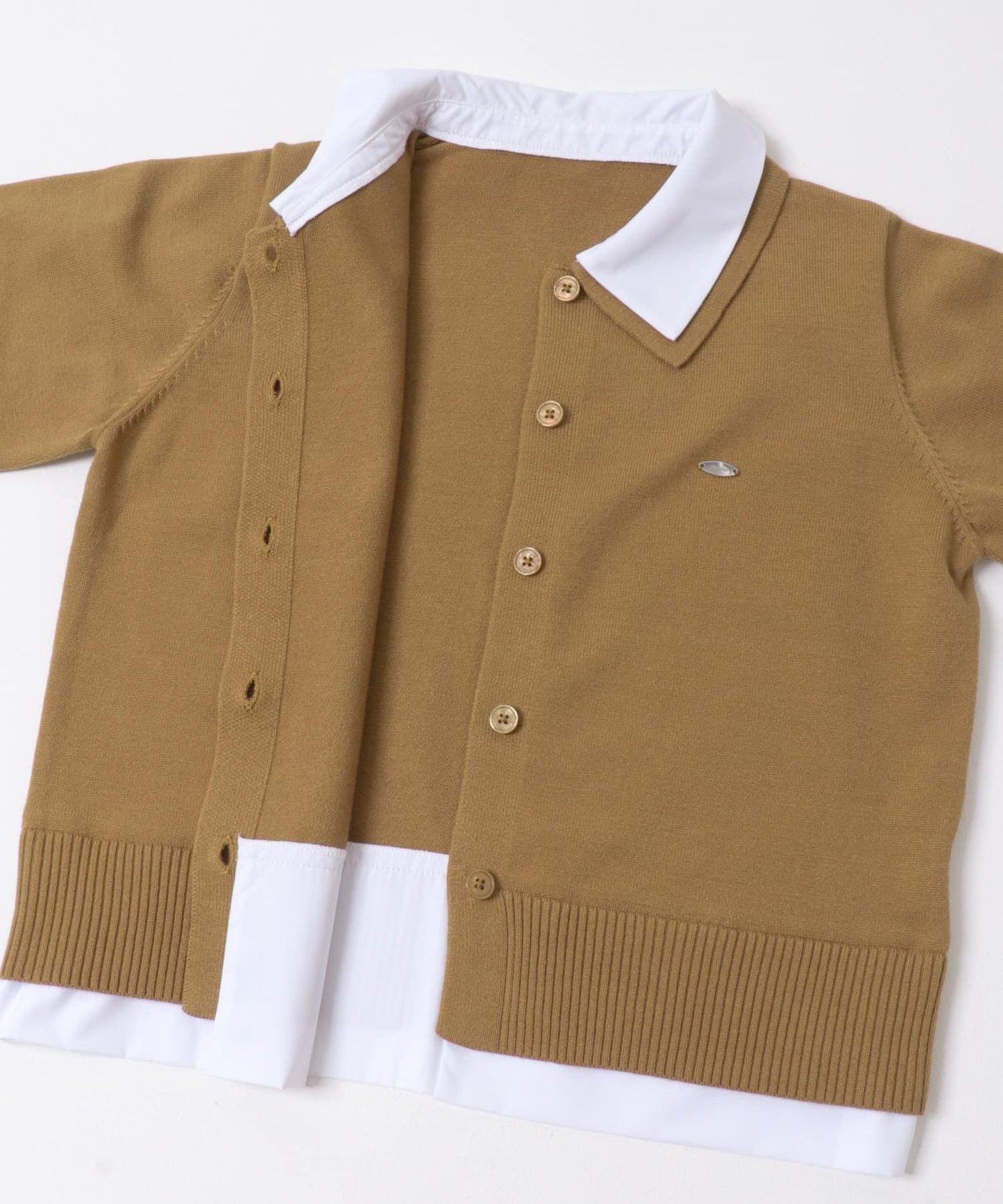 襯衫拼接針織開衫