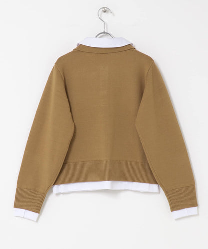 襯衫拼接針織開衫