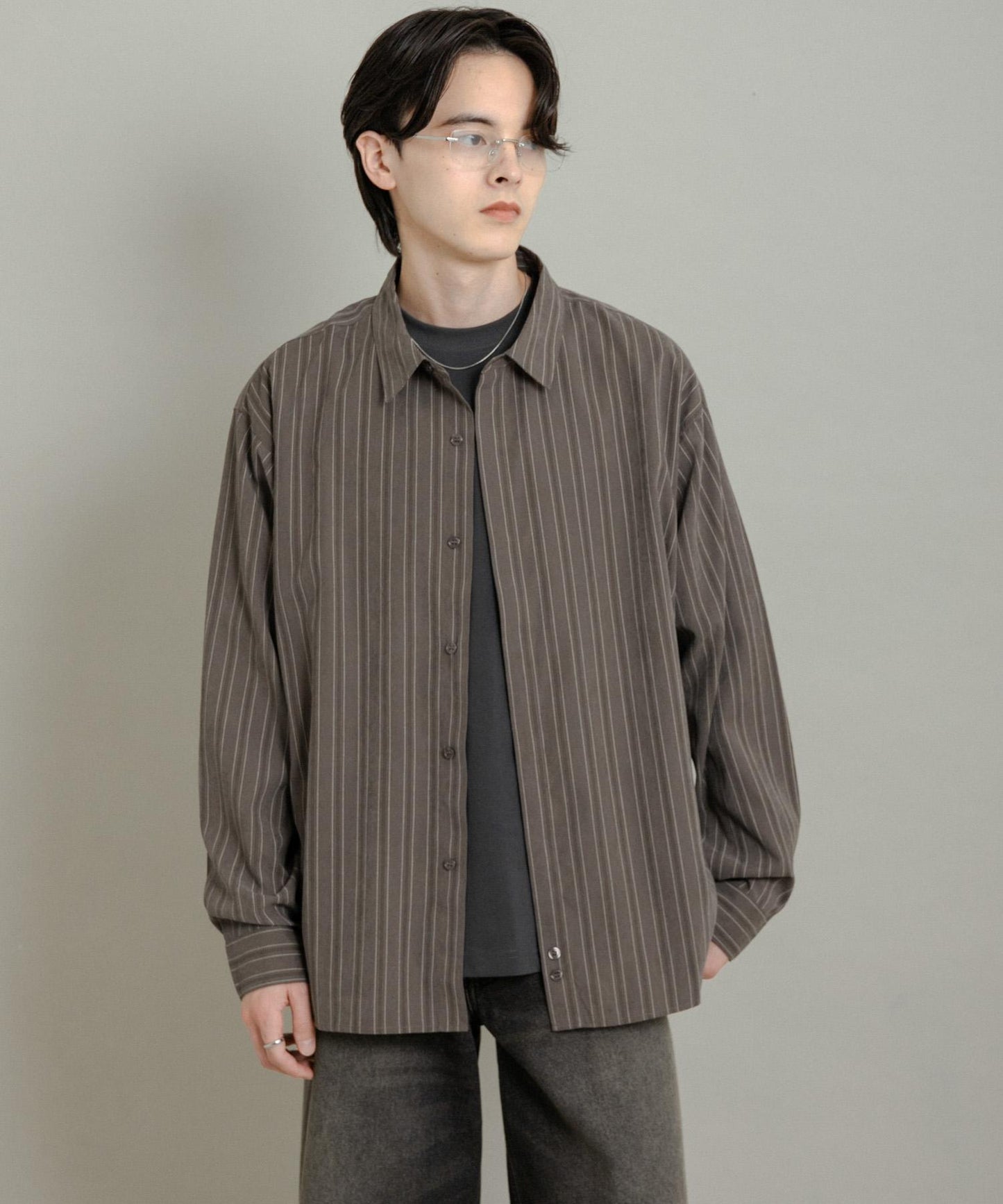 舒適桃色寬鬆襯衫