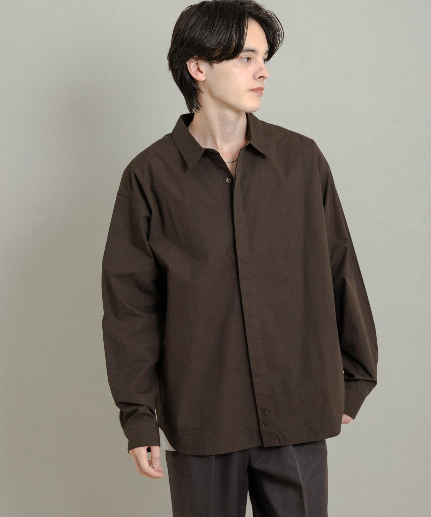 舒適桃色寬鬆襯衫