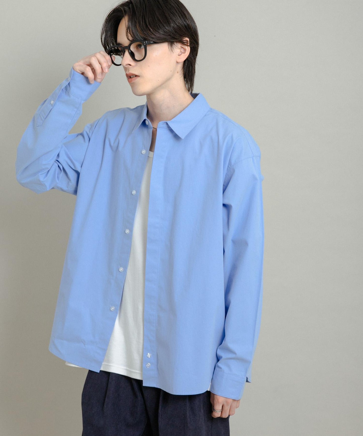 舒適桃色寬鬆襯衫