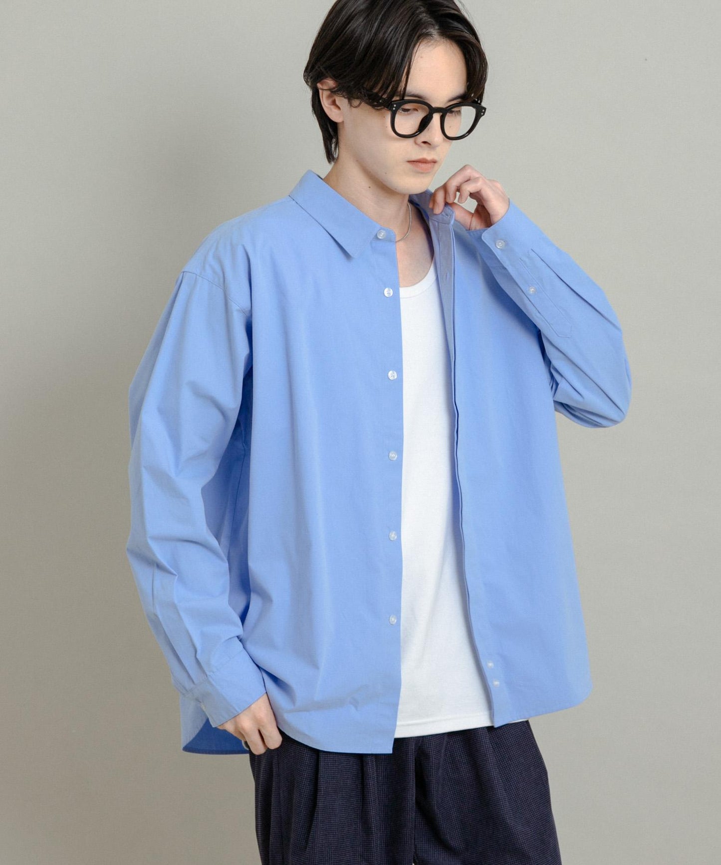 舒適桃色寬鬆襯衫