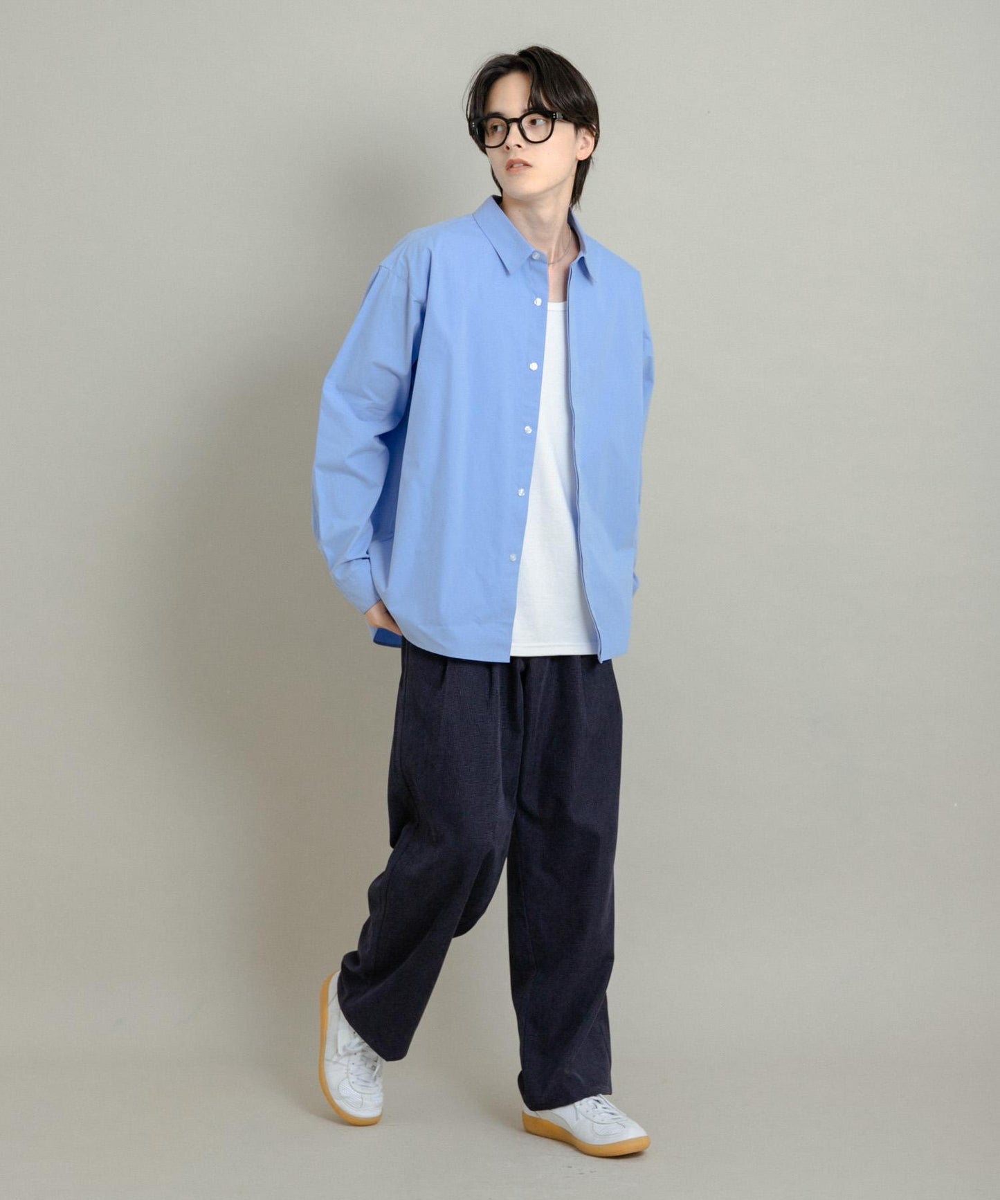 舒適桃色寬鬆襯衫