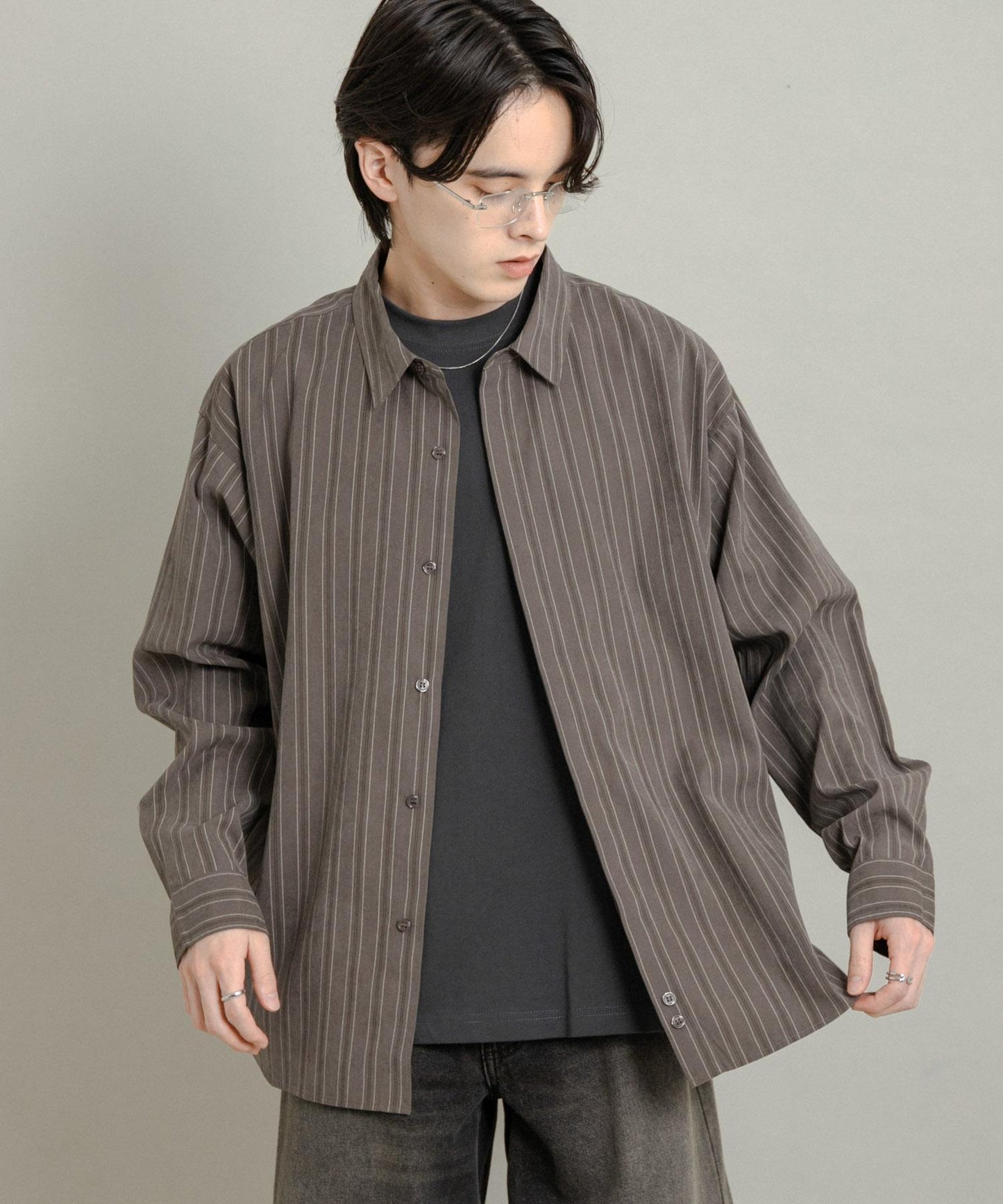 舒適桃色寬鬆襯衫