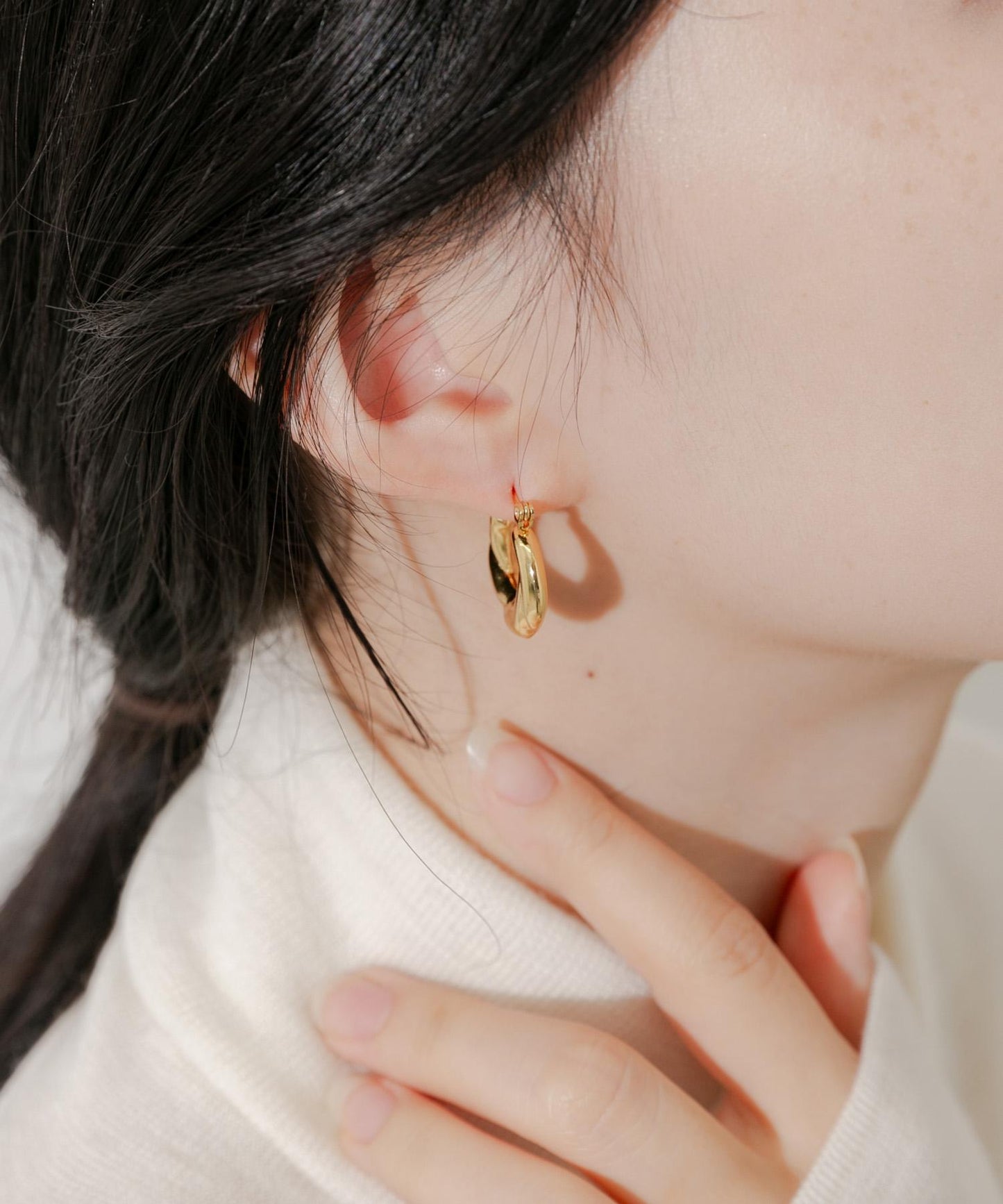 不鏽鋼設計款圈形耳環