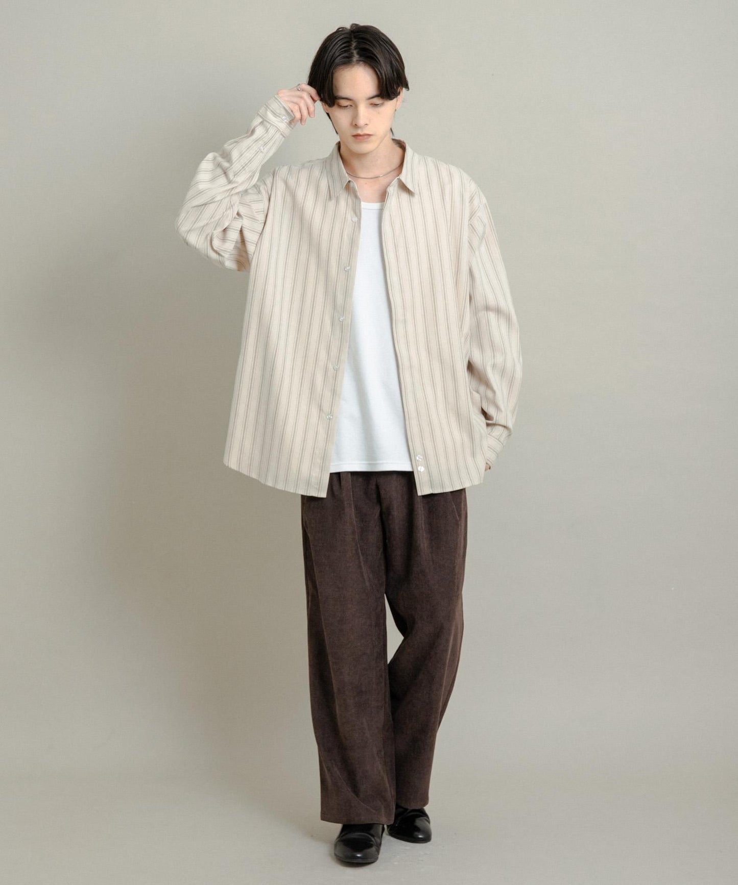 舒適桃色寬鬆襯衫