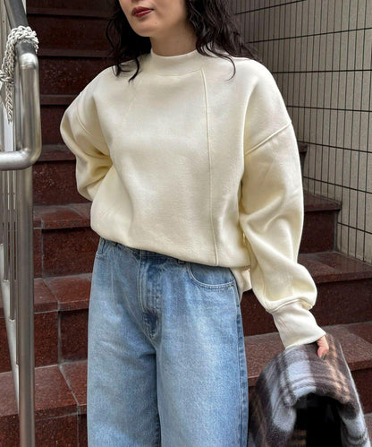 雙面磨毛高領衛衣套頭衫