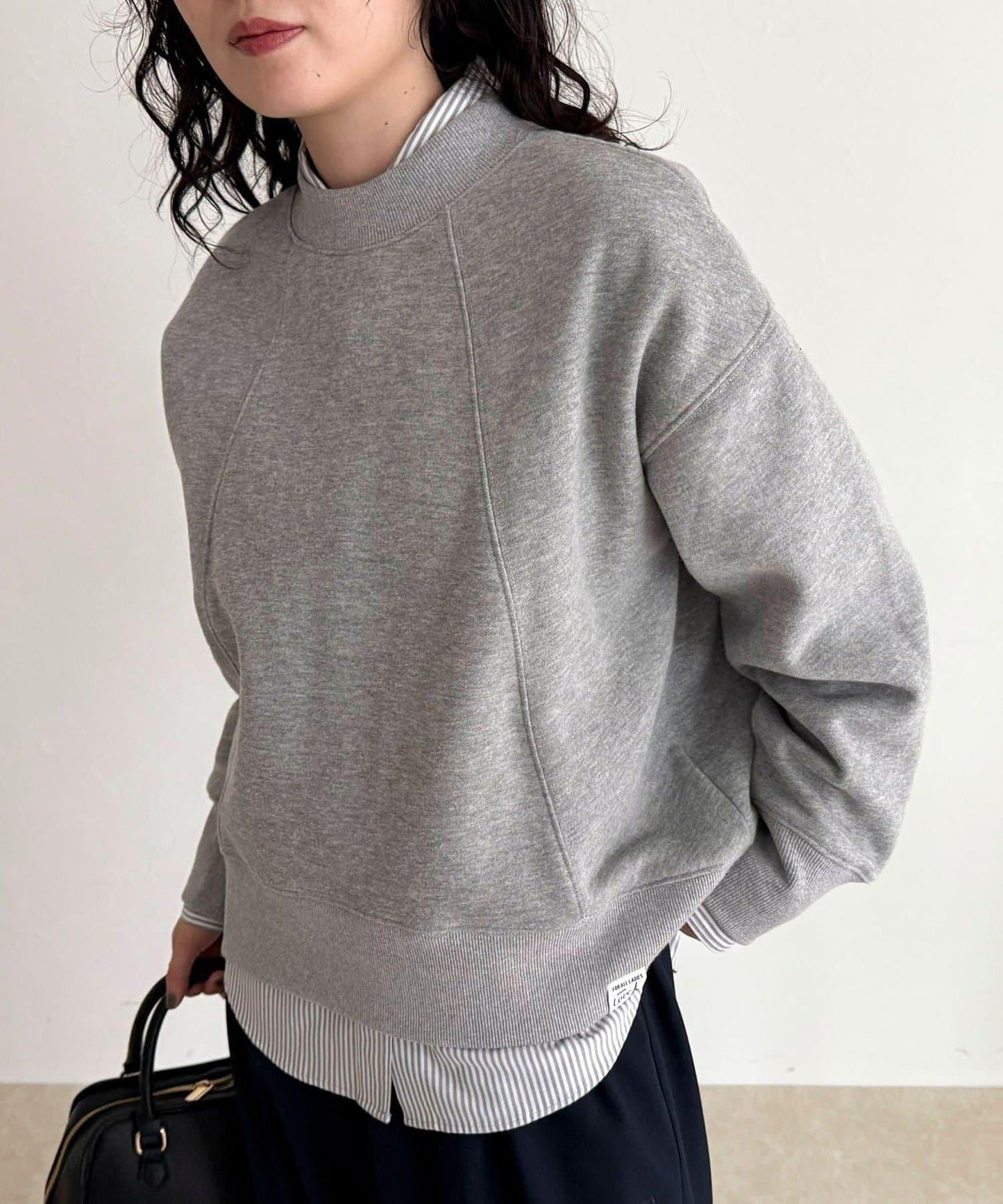 雙面磨毛高領衛衣套頭衫