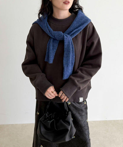 雙面磨毛高領衛衣套頭衫