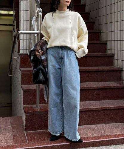 雙面磨毛高領衛衣套頭衫