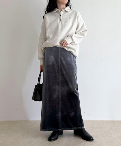 FR刺繡翻領加絨衛衣套頭衫