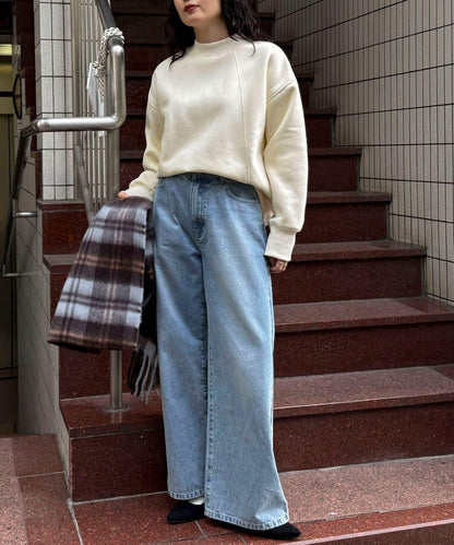 雙面磨毛高領衛衣套頭衫