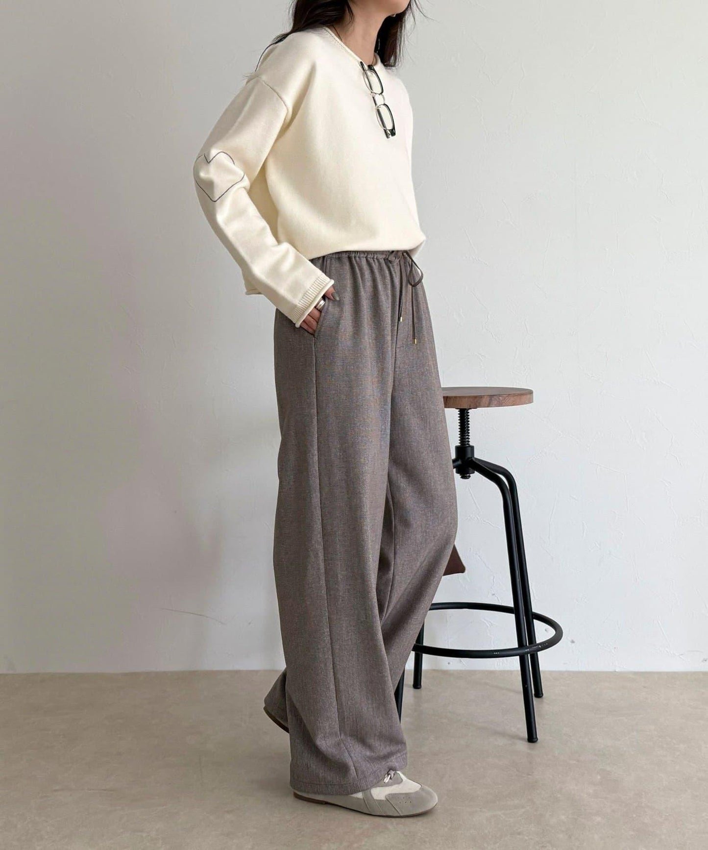 【4尺碼可選】軟鯊魚皮/格紋休閒褲