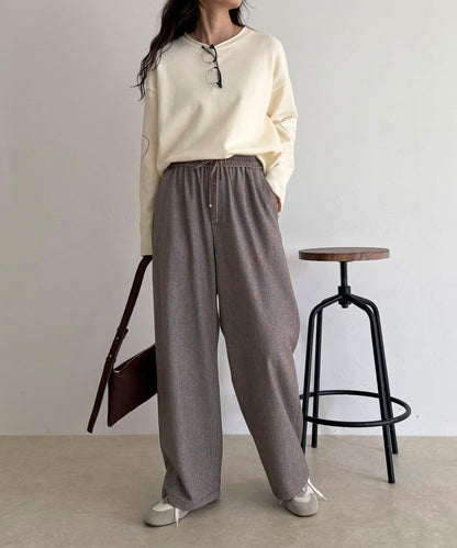 【4尺碼可選】軟鯊魚皮/格紋休閒褲