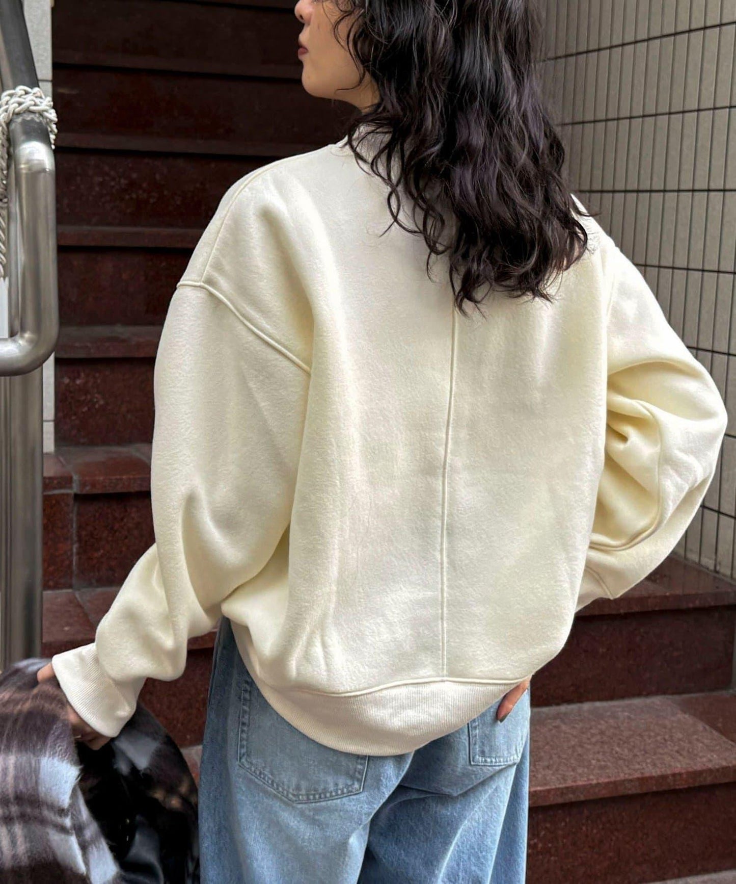 雙面磨毛高領衛衣套頭衫