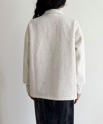 FR刺繡翻領加絨衛衣套頭衫