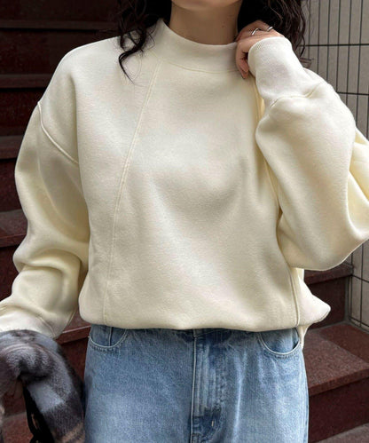 雙面磨毛高領衛衣套頭衫