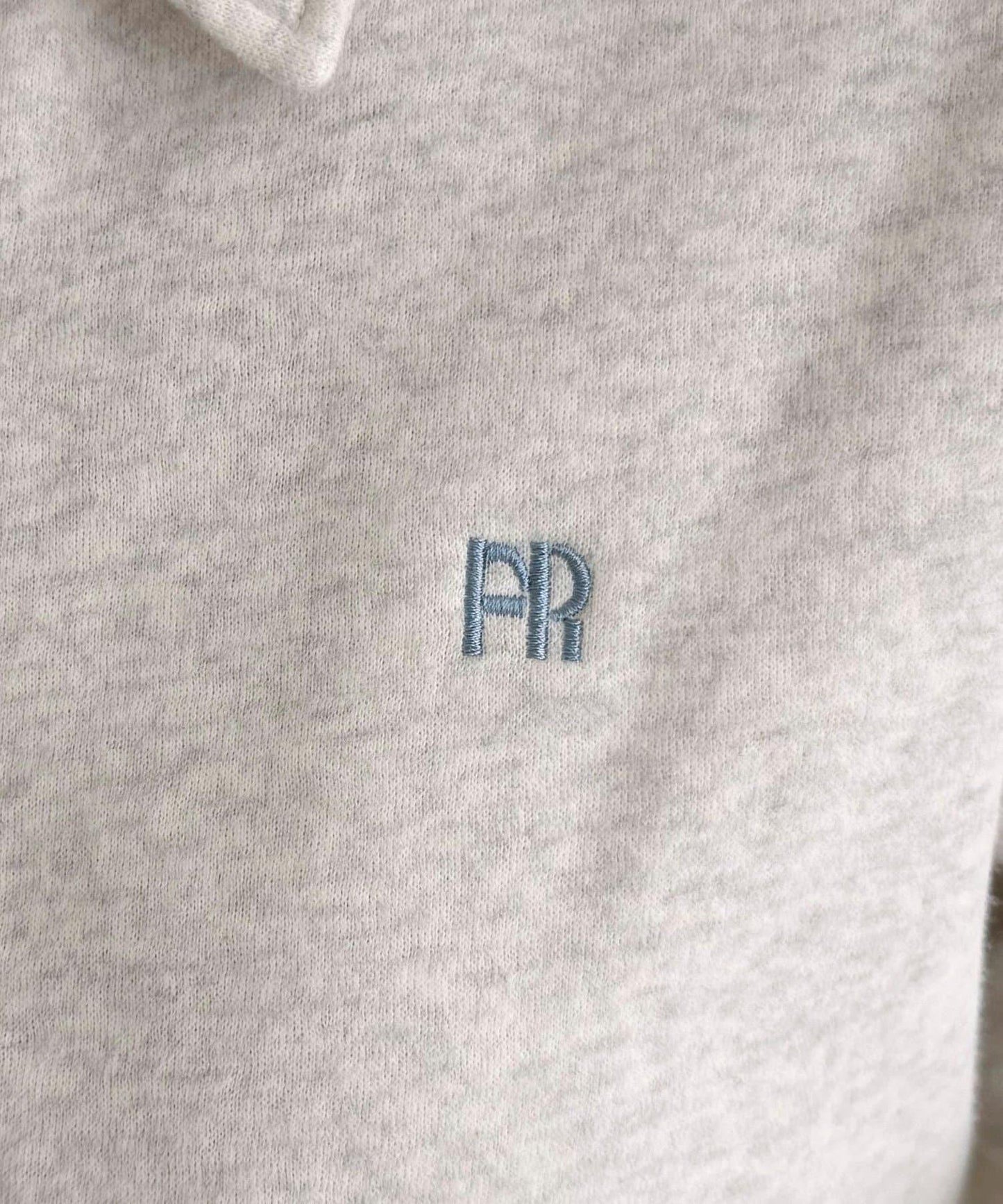 FR刺繡翻領加絨衛衣套頭衫