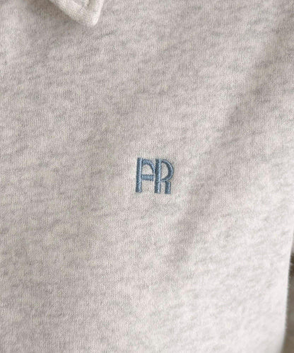 FR刺繡翻領加絨衛衣套頭衫