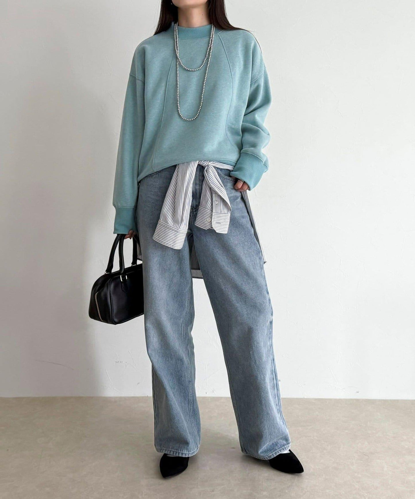 雙面磨毛高領衛衣套頭衫