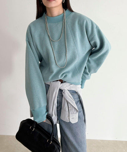 雙面磨毛高領衛衣套頭衫