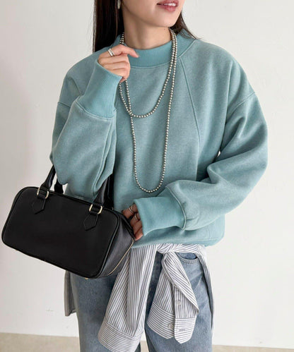 雙面磨毛高領衛衣套頭衫