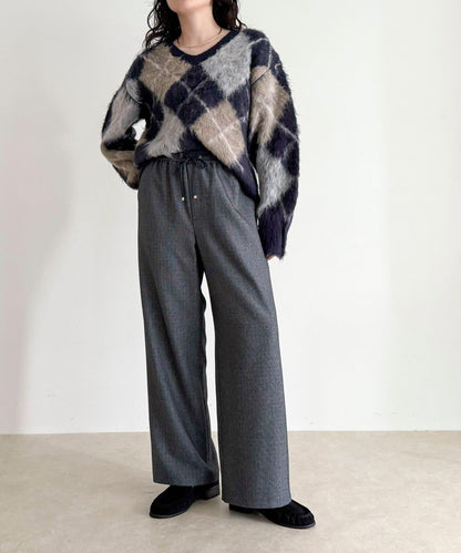 【4尺碼可選】軟鯊魚皮/格紋休閒褲